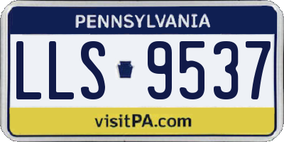 PA license plate LLS9537