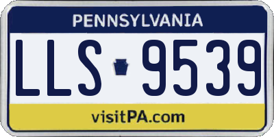 PA license plate LLS9539