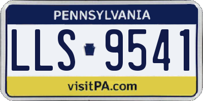 PA license plate LLS9541