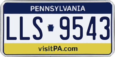 PA license plate LLS9543