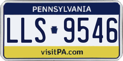 PA license plate LLS9546