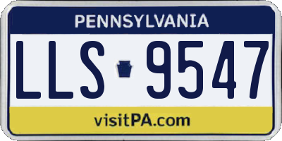 PA license plate LLS9547