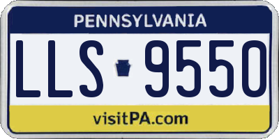 PA license plate LLS9550