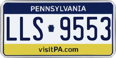 PA license plate LLS9553