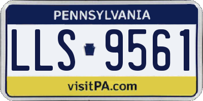 PA license plate LLS9561