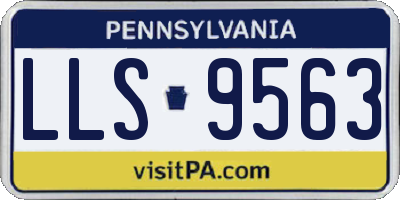 PA license plate LLS9563