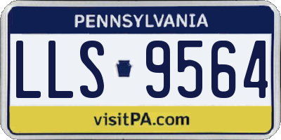 PA license plate LLS9564