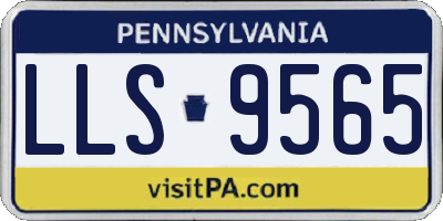 PA license plate LLS9565