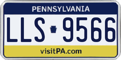 PA license plate LLS9566