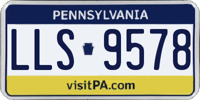 PA license plate LLS9578