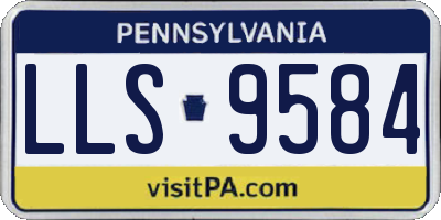 PA license plate LLS9584