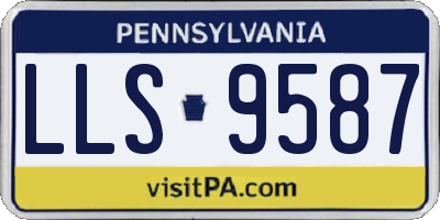 PA license plate LLS9587