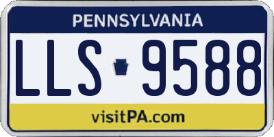 PA license plate LLS9588