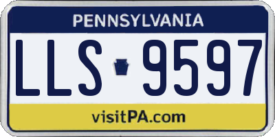 PA license plate LLS9597