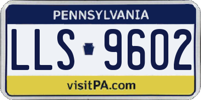 PA license plate LLS9602