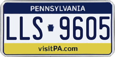 PA license plate LLS9605