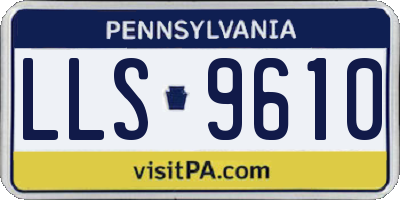 PA license plate LLS9610