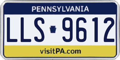 PA license plate LLS9612