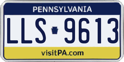 PA license plate LLS9613