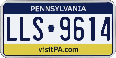 PA license plate LLS9614