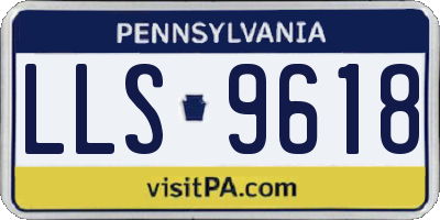 PA license plate LLS9618