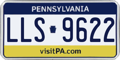 PA license plate LLS9622