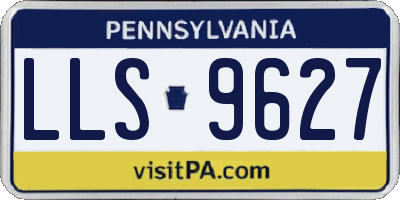 PA license plate LLS9627