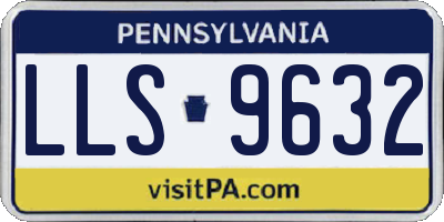 PA license plate LLS9632