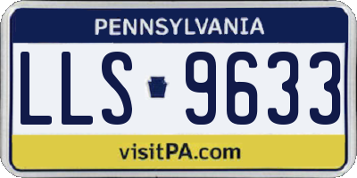 PA license plate LLS9633