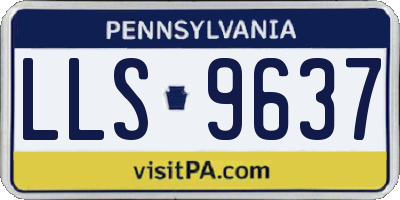 PA license plate LLS9637