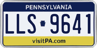 PA license plate LLS9641