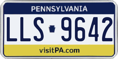 PA license plate LLS9642