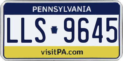 PA license plate LLS9645