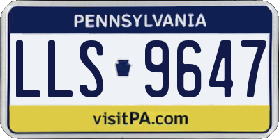 PA license plate LLS9647