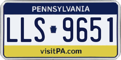 PA license plate LLS9651