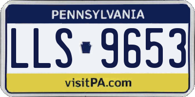 PA license plate LLS9653