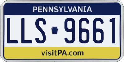 PA license plate LLS9661