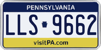 PA license plate LLS9662