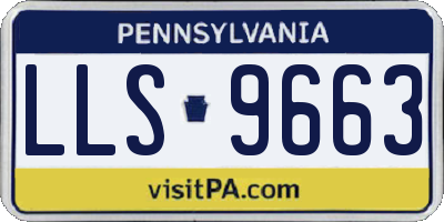 PA license plate LLS9663