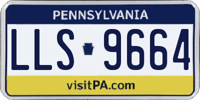PA license plate LLS9664