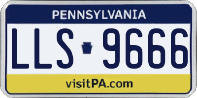 PA license plate LLS9666