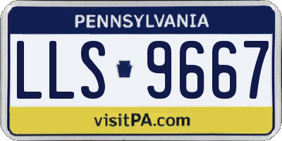 PA license plate LLS9667