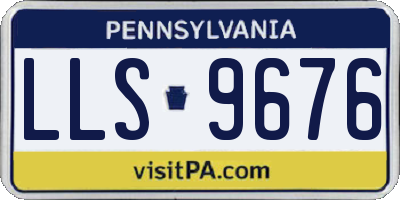 PA license plate LLS9676