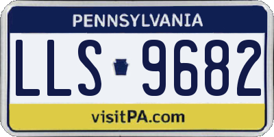 PA license plate LLS9682