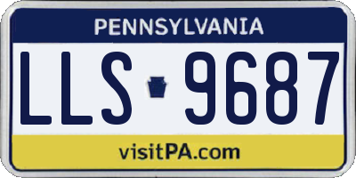 PA license plate LLS9687