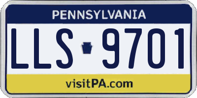 PA license plate LLS9701