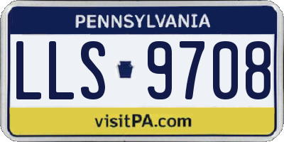 PA license plate LLS9708