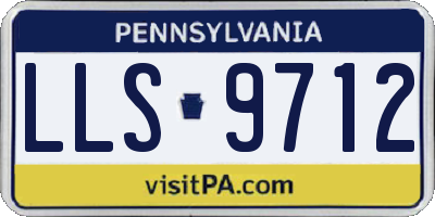 PA license plate LLS9712