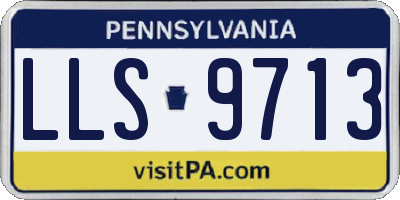 PA license plate LLS9713