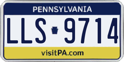 PA license plate LLS9714